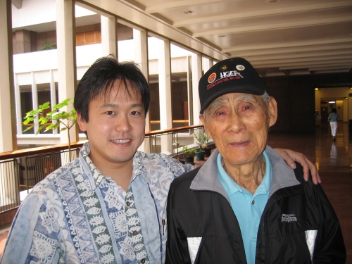 Rep. Jon Riki Karamatsu and former Sen. Nadao "Najo" Yoshinaga in April 2006.