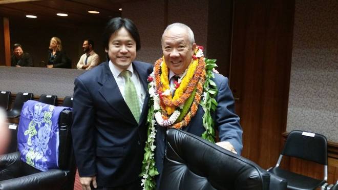 Honolulu Deputy Prosecuting Attorney and House Speaker Calvin K.Y. Say at the 2015 Opening Day of Hawaii State Legislature.